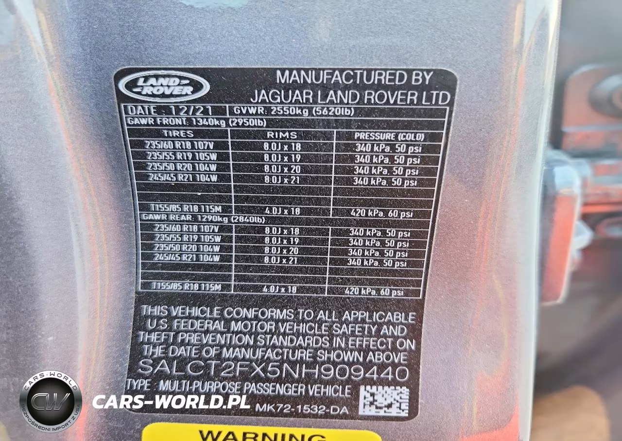 2022 Land Rover Discovery Sport S R-Dynamic VIN:SALCT2FX5NH909440 - 13