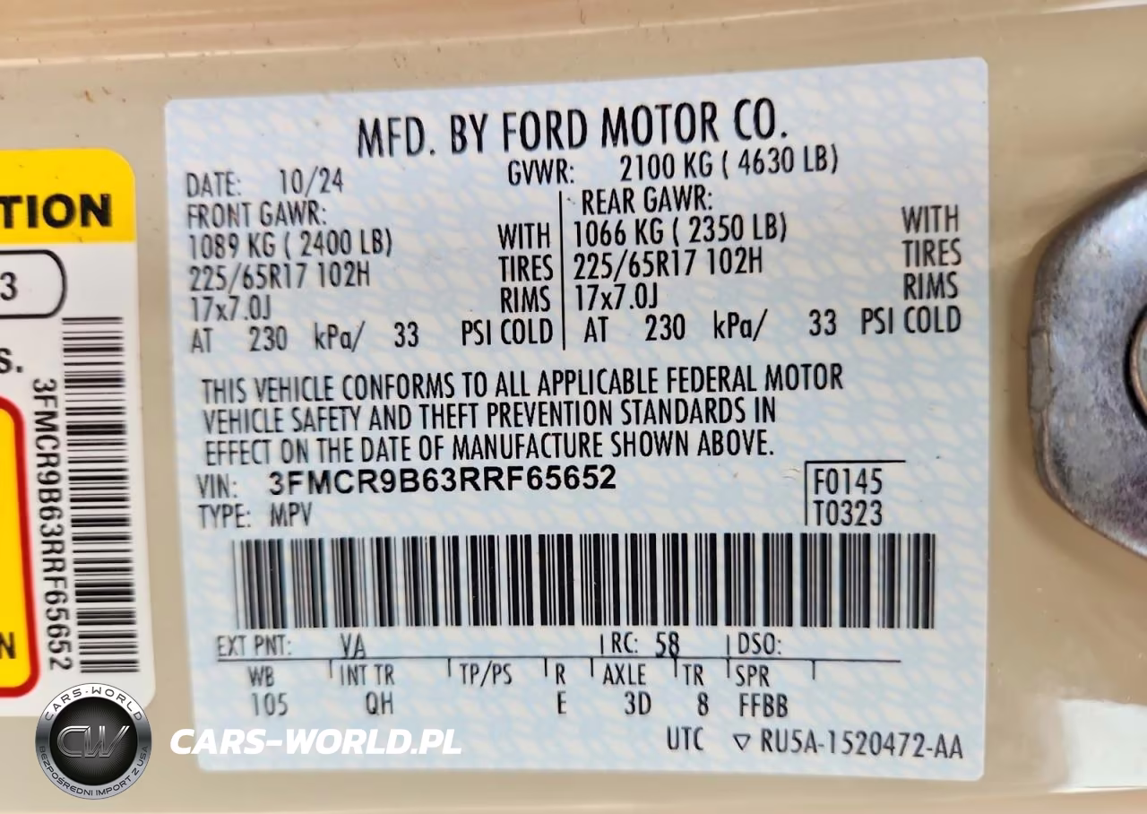 2024 Ford Bronco Sport Big Bend VIN:3FMCR9B63RRF65652 - 14