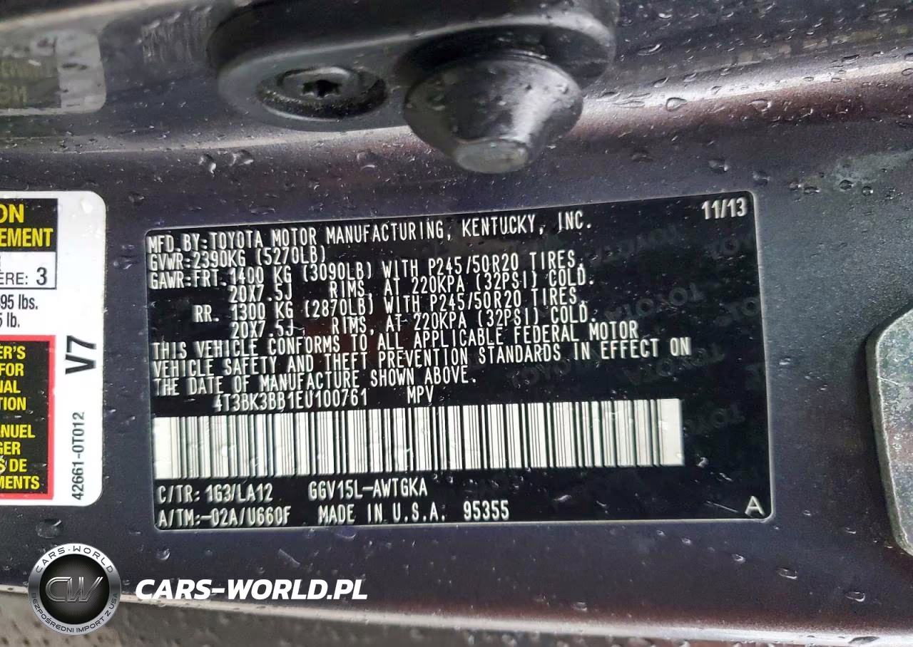 2014 Toyota Venza Limited VIN:4T3BK3BB1EU100761 - 13