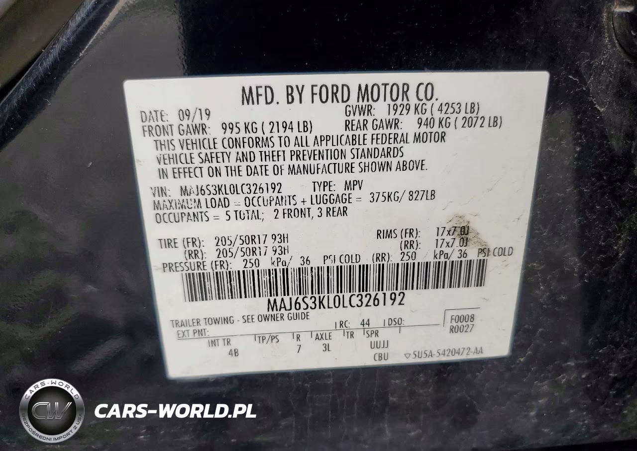 2020 Ford Ecosport Titanium VIN:MAJ6S3KL0LC326192 - 13