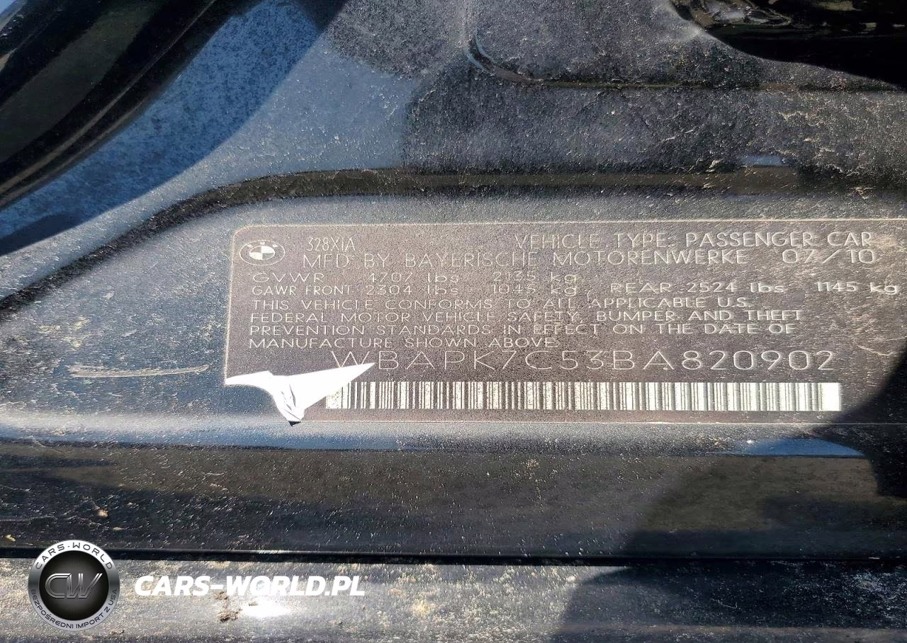 2011 BMW 328 VIN:WBAPK7C53BA820902 - 12