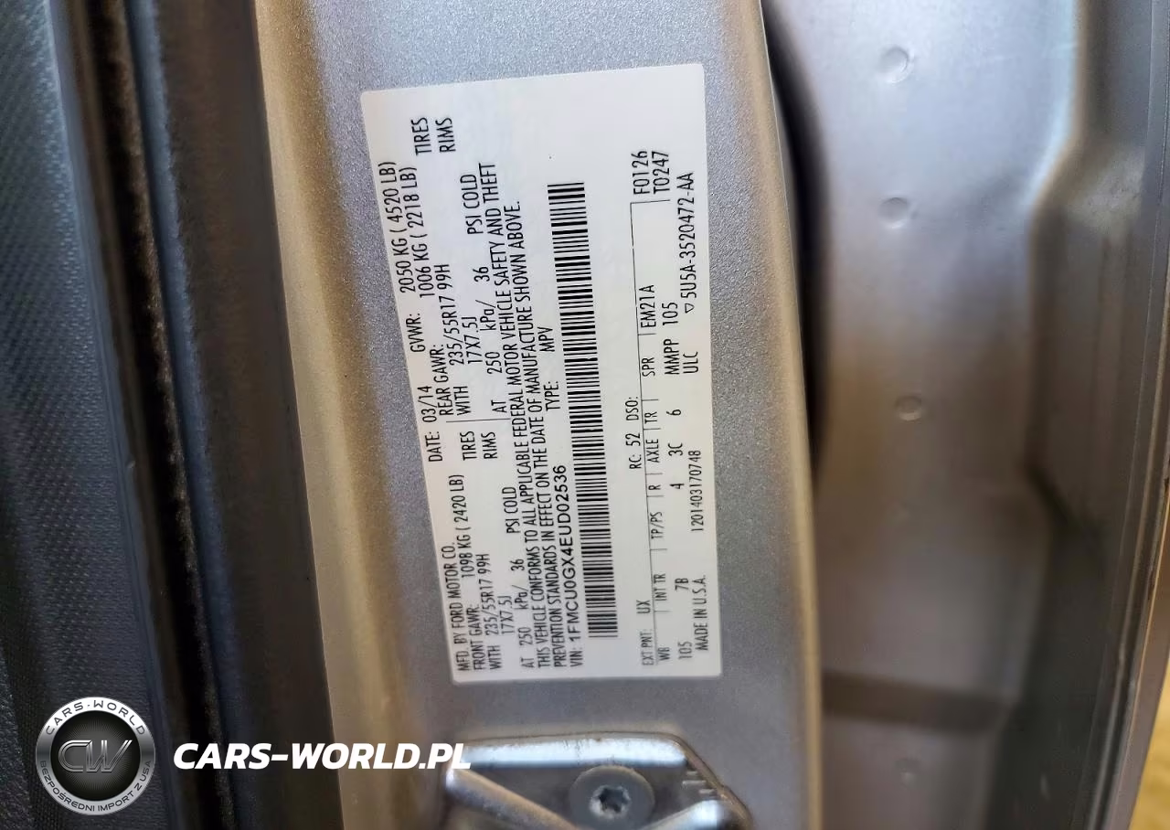 2014 Ford Escape Se VIN:1FMCU0GX4EUD02536 - 13