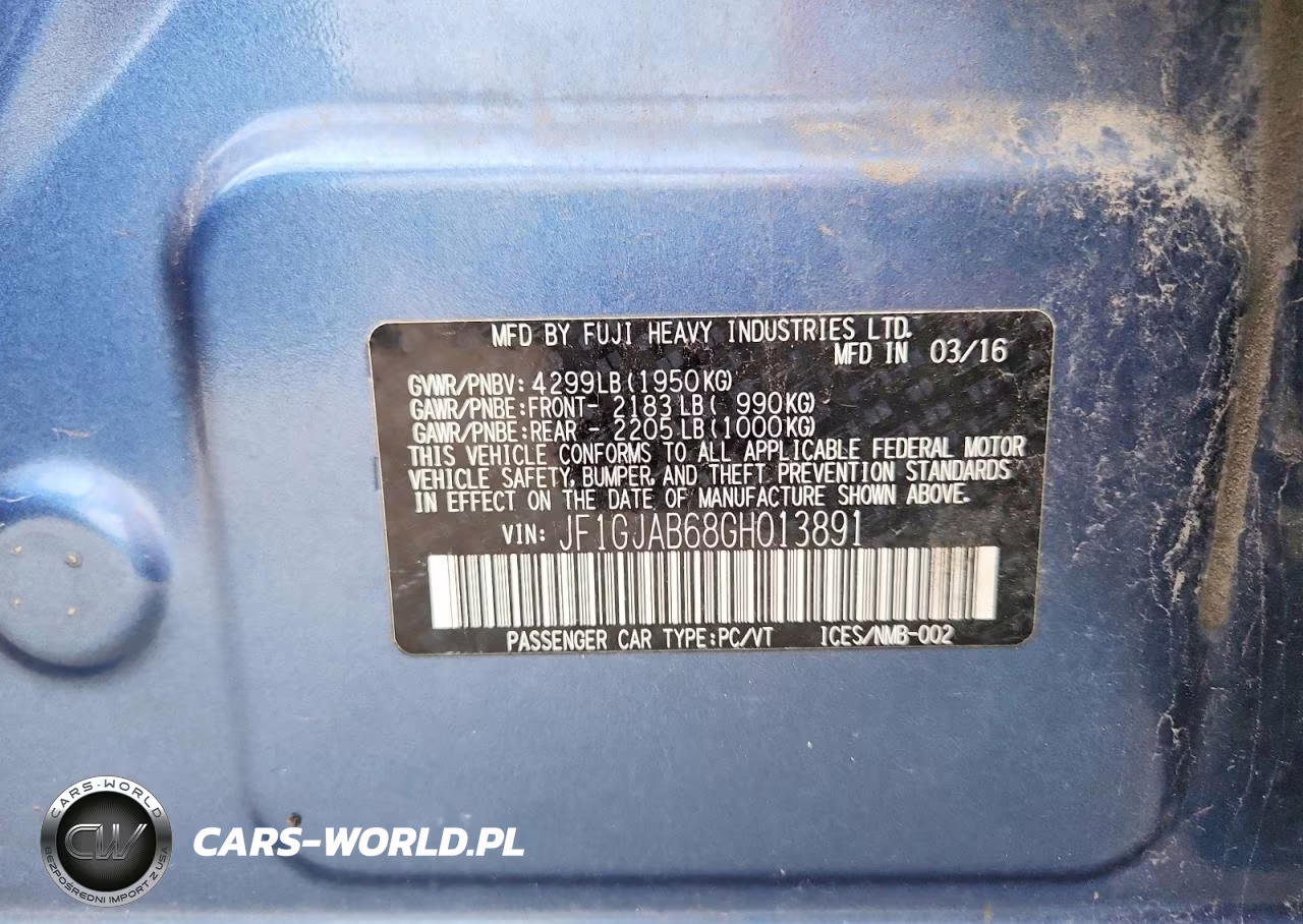 2016 Subaru Impreza Premium VIN:JF1GJAB68GH013891 - 12