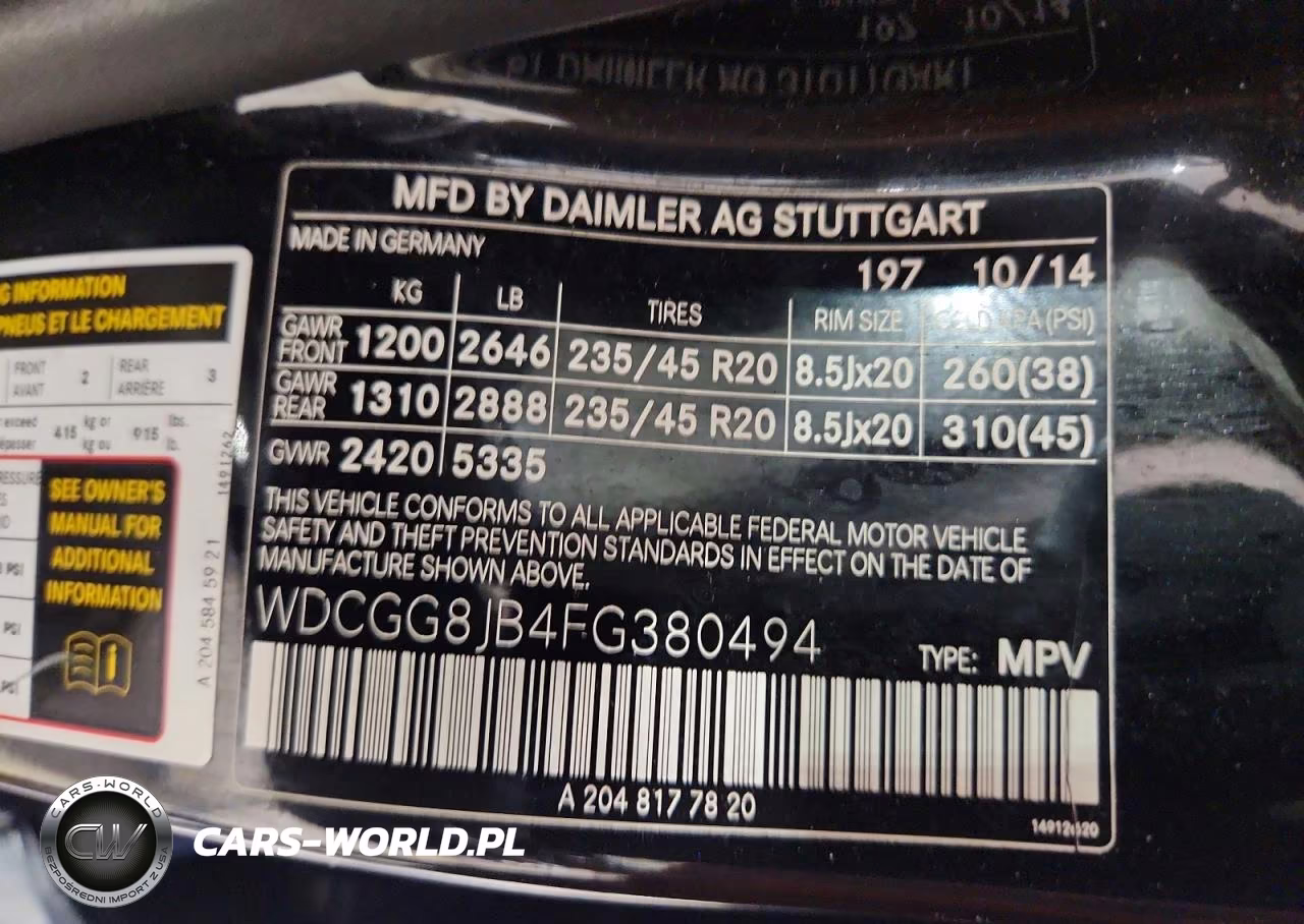 2015 Mercedes-Benz Glk 350 4Matic VIN:WDCGG8JB4FG380494 - 13
