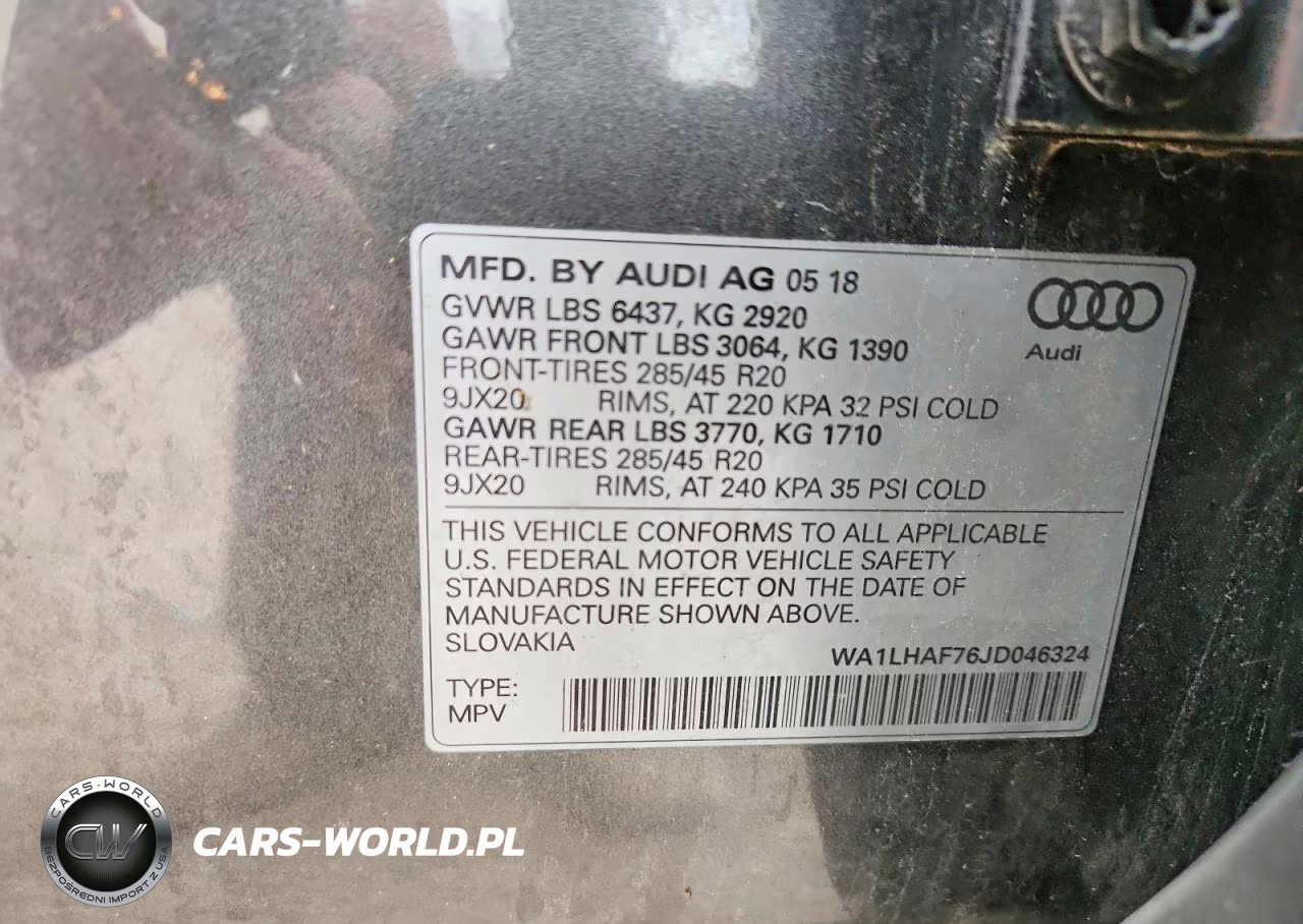 2018 Audi Q7 Premium Plus VIN:WA1LHAF76JD046324 - 14