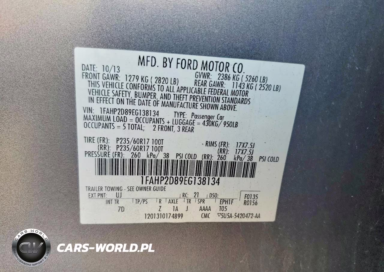 2014 Ford Taurus Se VIN:1FAHP2D89EG138134 - 13