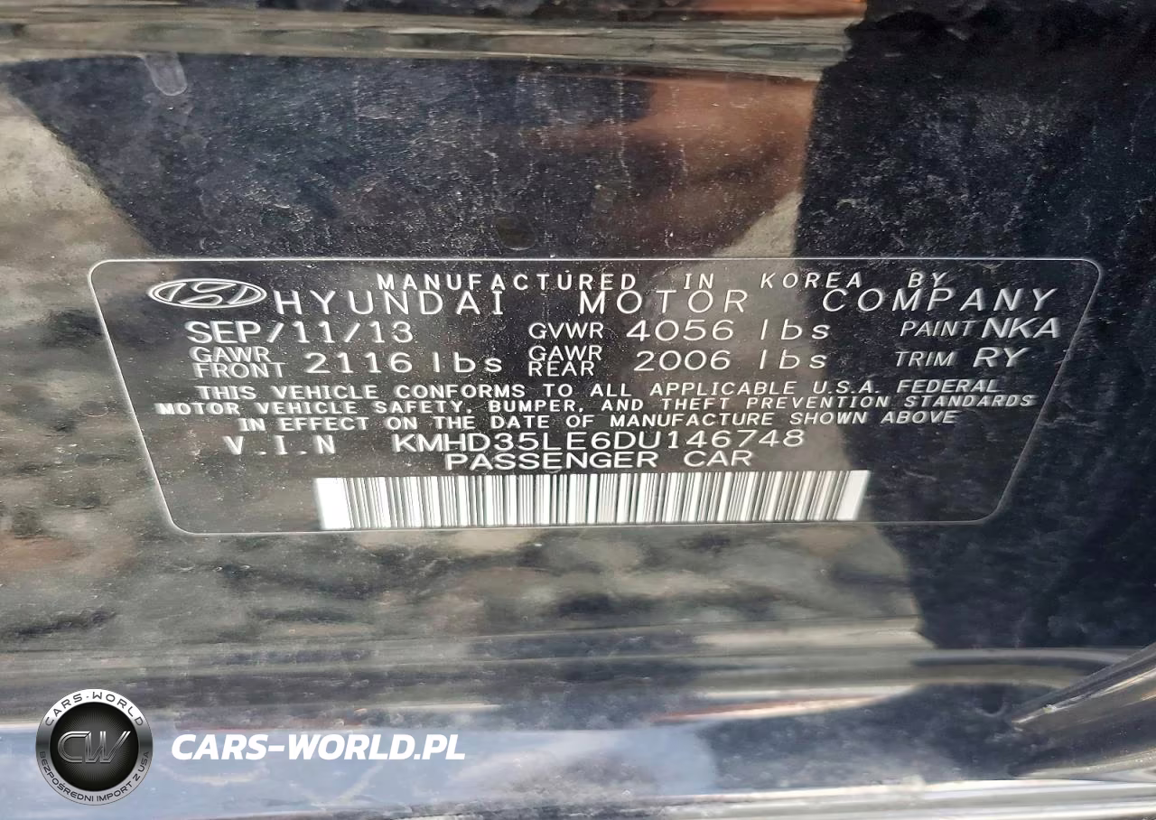 2013 Hyundai Elantra Gt Base VIN:KMHD35LE6DU146748 - 12