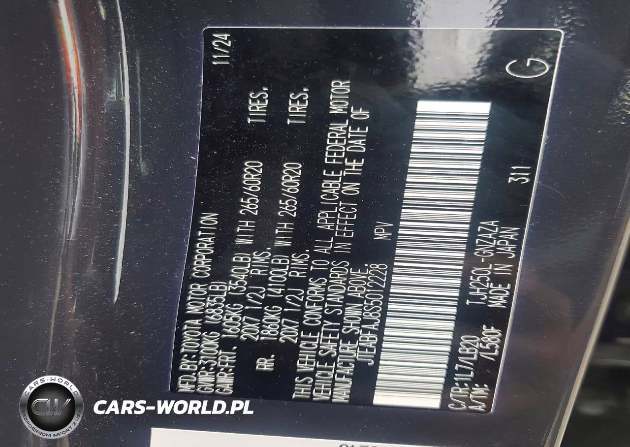 2025 Toyota Land Cruiser Base VIN:JTEABFAJ8S5012228 - 13