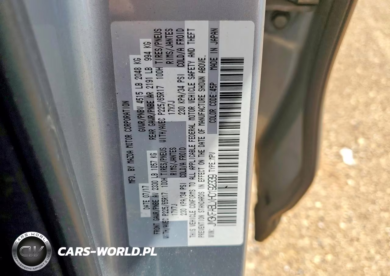 2017 Mazda Cx-5 Sport VIN:JM3KFABLXH0192339 - 13