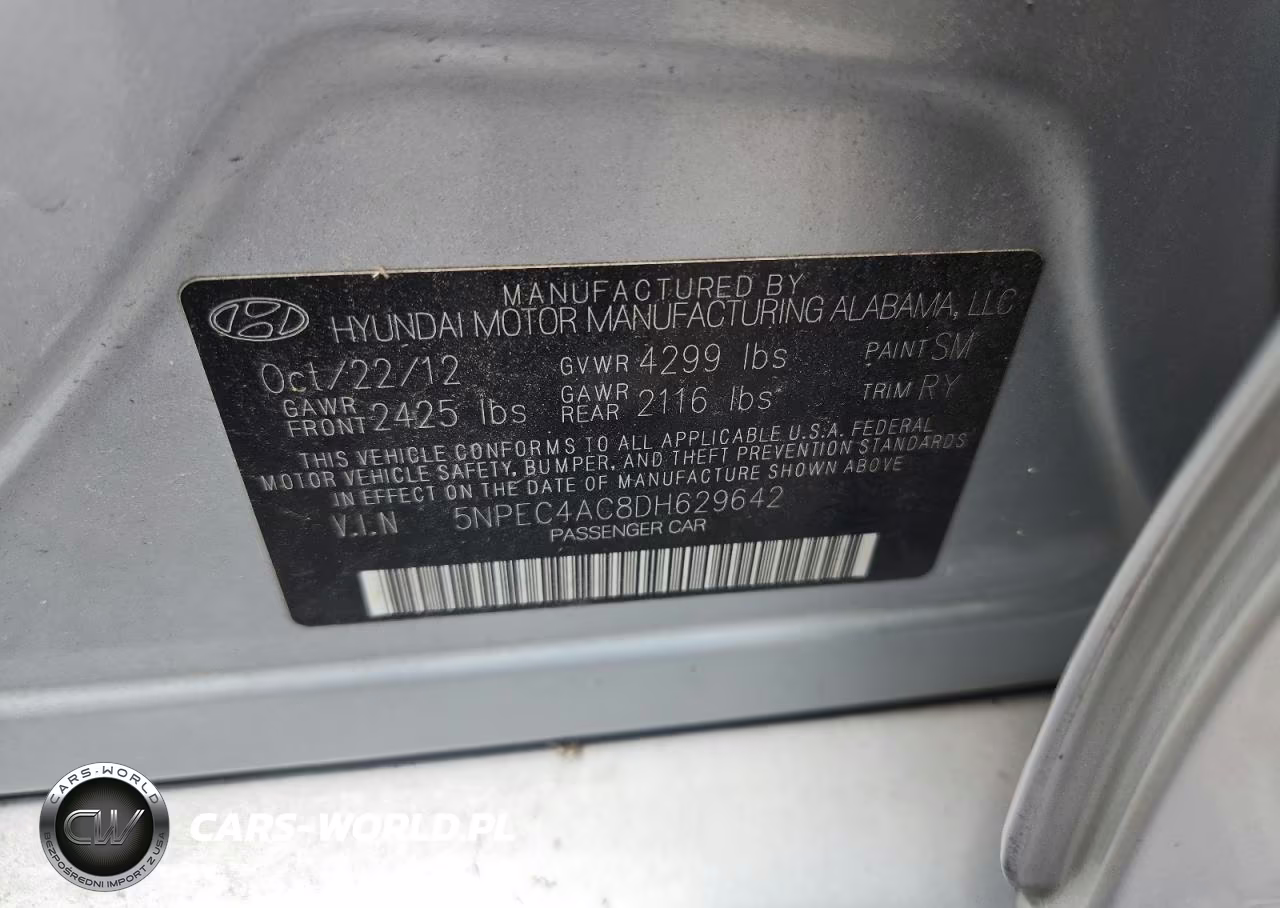 2013 Hyundai Sonata Limited VIN:5NPEC4AC8DH629642 - 12