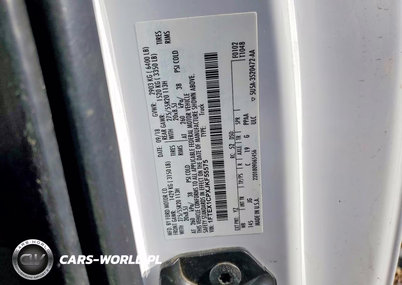 2018 Ford F150 Super Cab VIN:1FTEX1CPXJKF55575 - 12