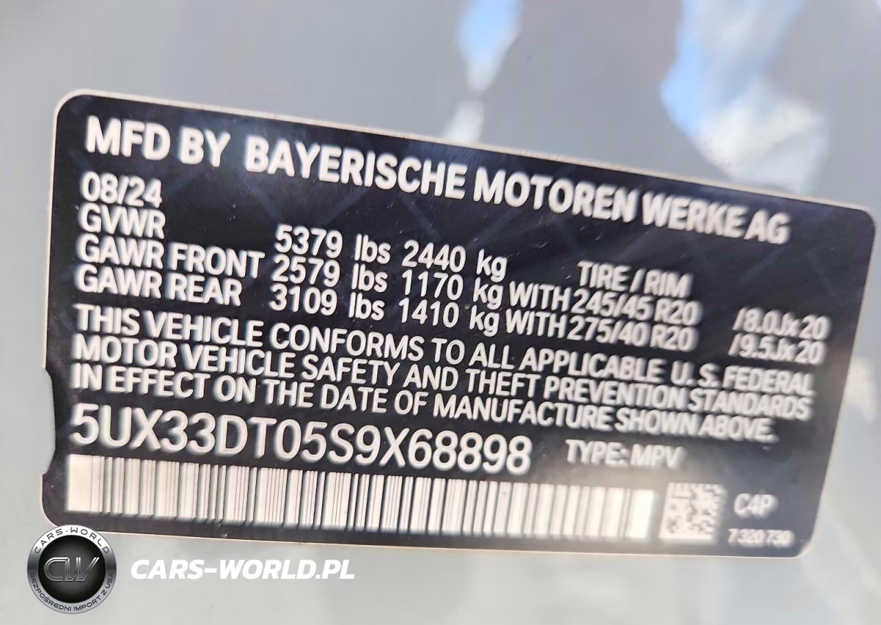 2025 BMW X4 xDrive30I VIN:5UX33DT05S9X68898 - 13