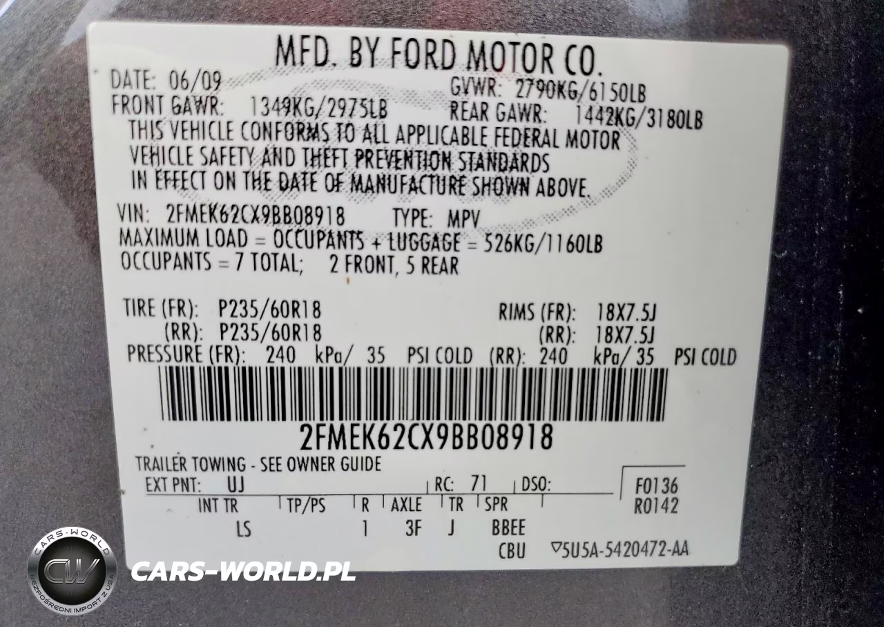 2009 Ford Flex Sel VIN:2FMEK62CX9BB08918 - 13