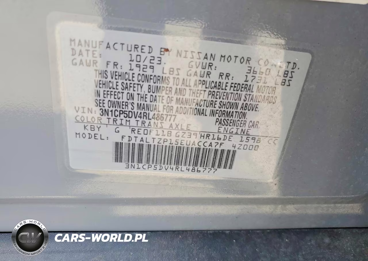 2024 Nissan Kicks Sr VIN:3N1CP5DV4RL486777 - 13
