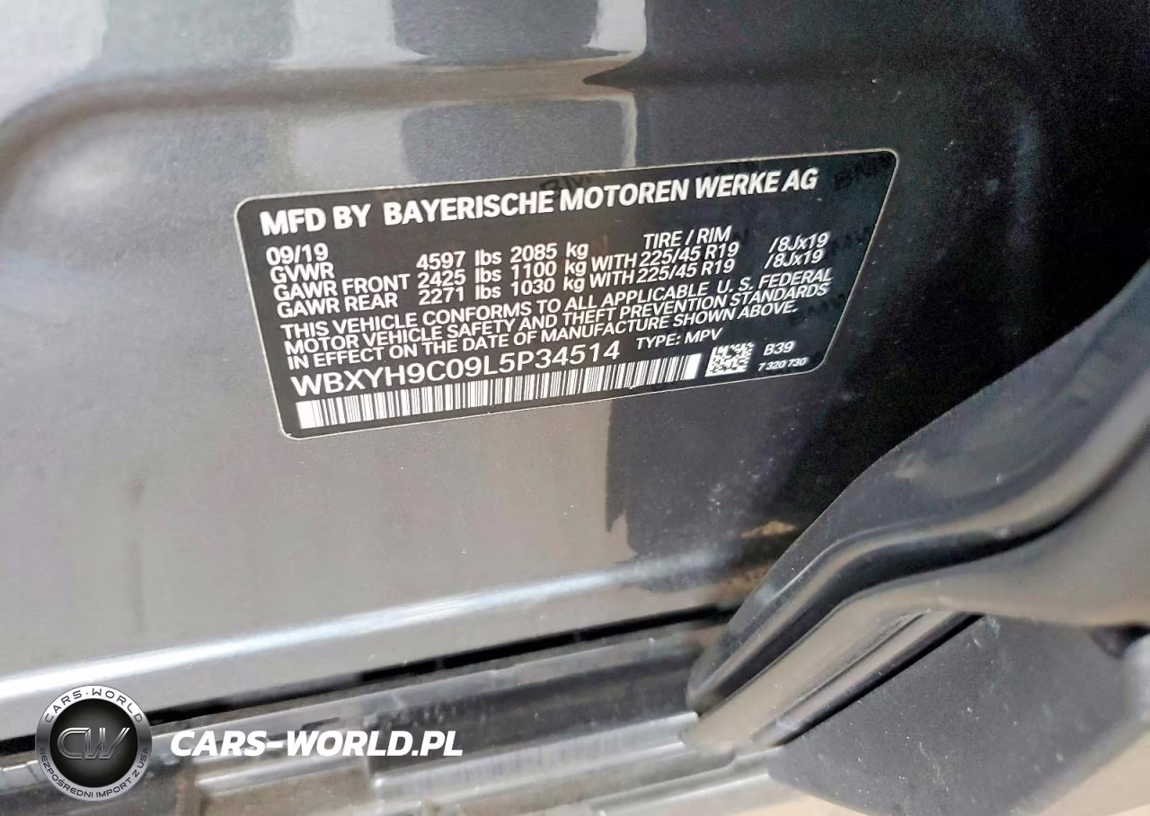 2020 BMW X2 Sdrive28I VIN:WBXYH9C09L5P34514 - 14