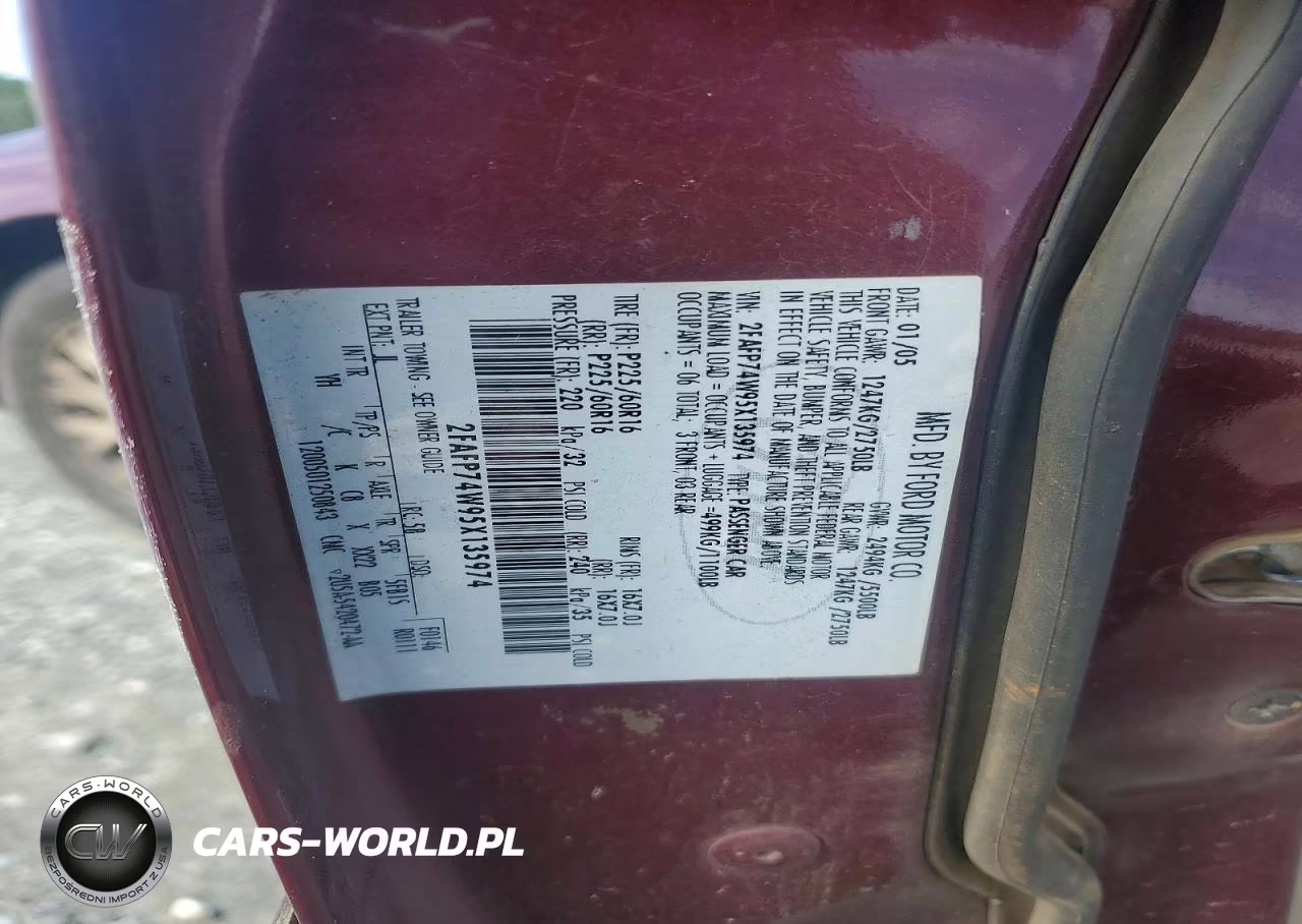 2005 Ford Crown Victoria Lx VIN:2FAFP74W95X135974 - 12