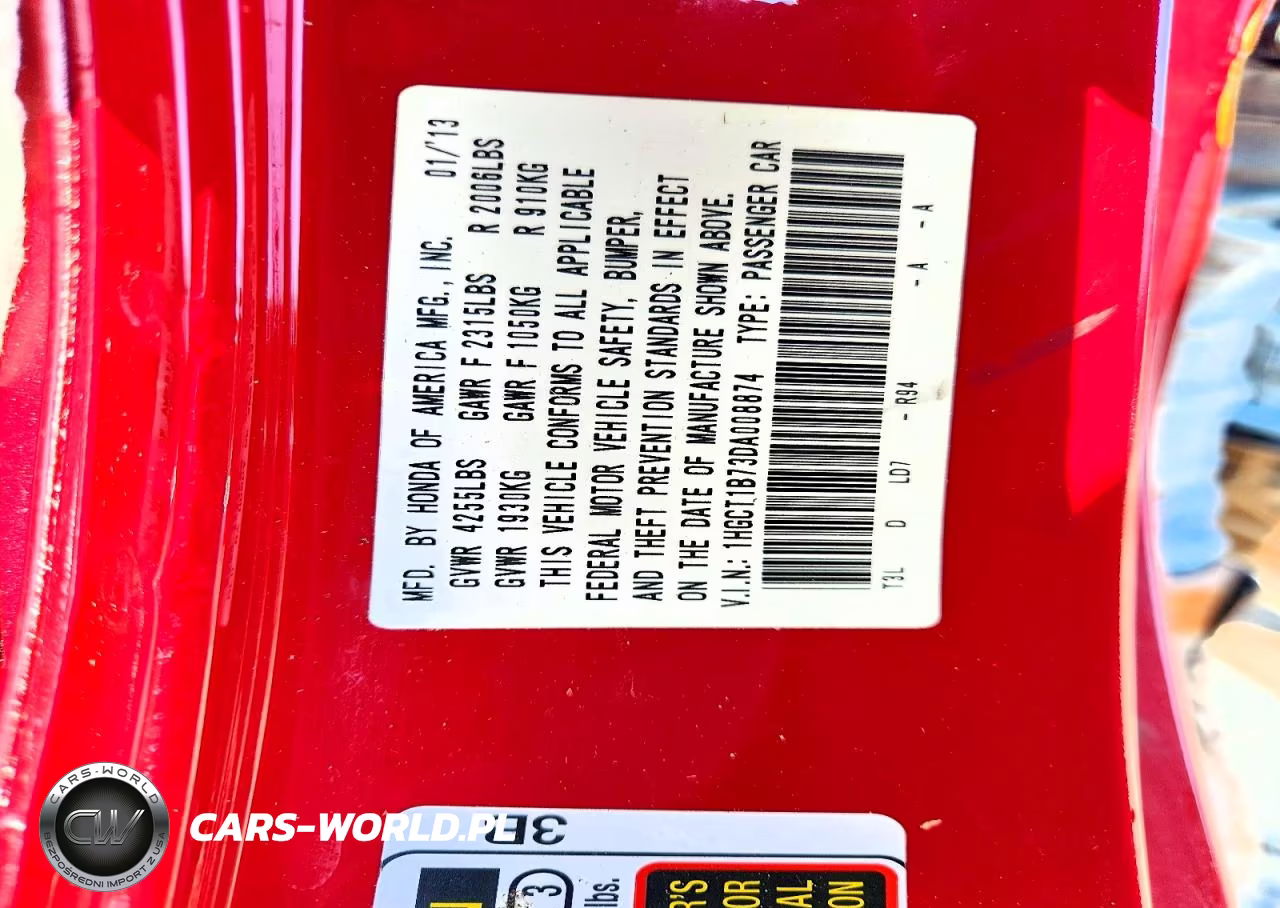 2013 Honda Accord Ex VIN:1HGCT1B73DA008874 - 12