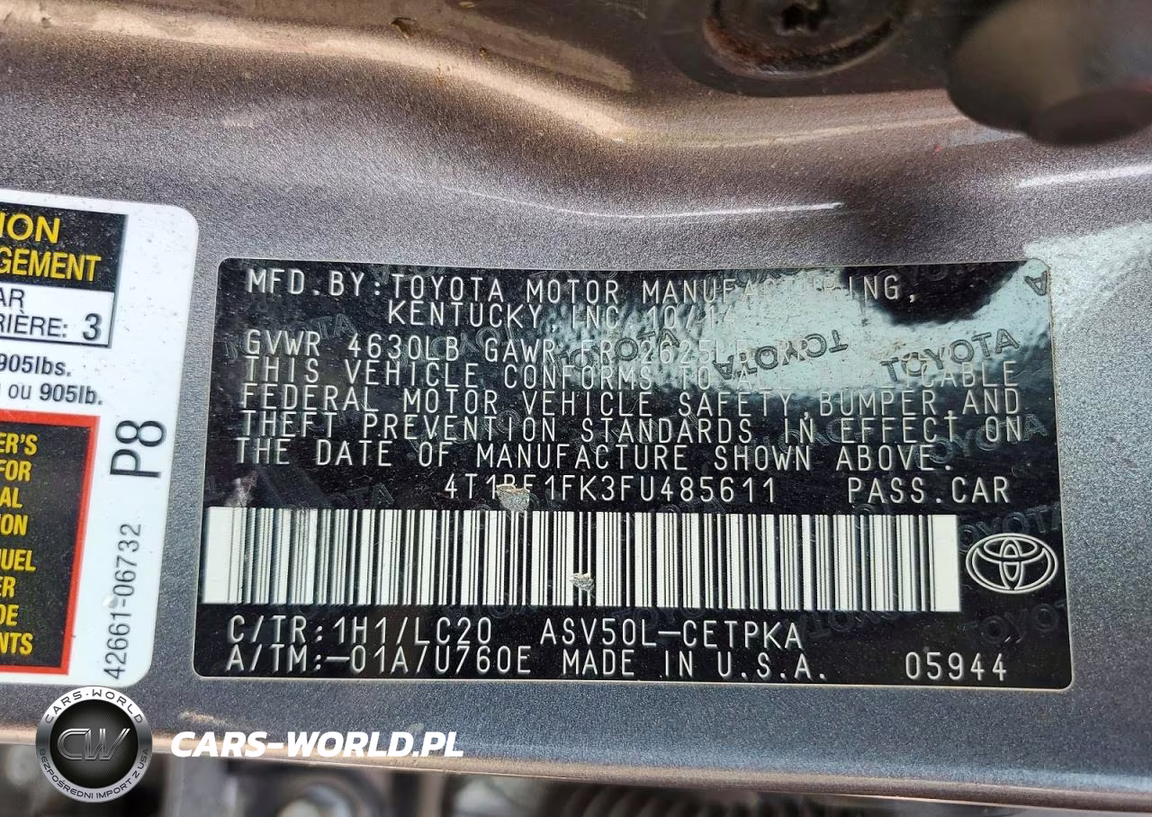 2015 Toyota Camry Xse VIN:4T1BF1FK3FU485611 - 13