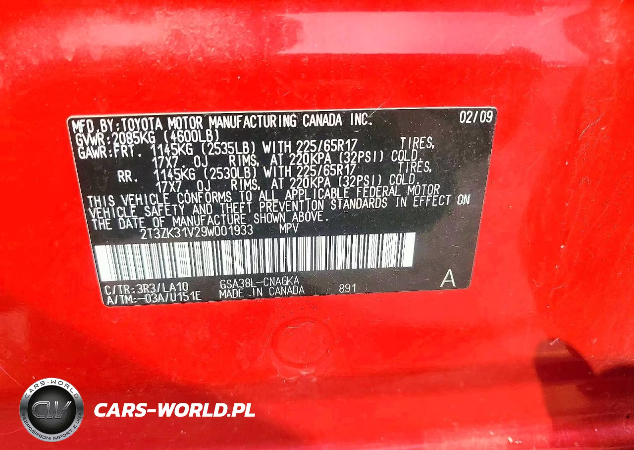 2009 Toyota Rav4 Limited VIN:2T3ZK31V29W001933 - 14