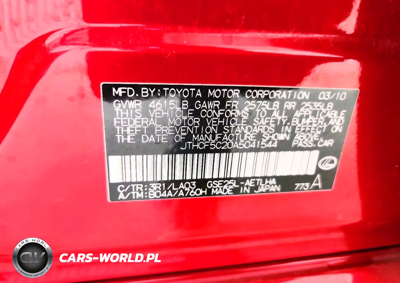 2010 Lexus Is 250 VIN:JTHCF5C20A5041544 - 12