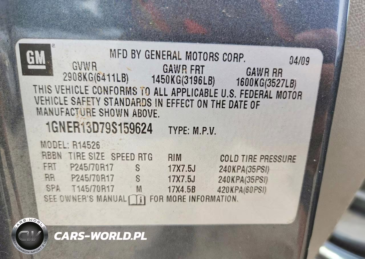 2009 Chevrolet Traverse Ls VIN:1GNER13D79S159624 - 13