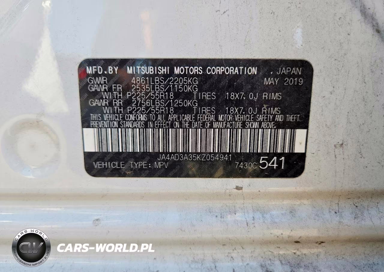 2019 Mitsubishi Outlander Se VIN:JA4AD3A35KZ054941 - 14