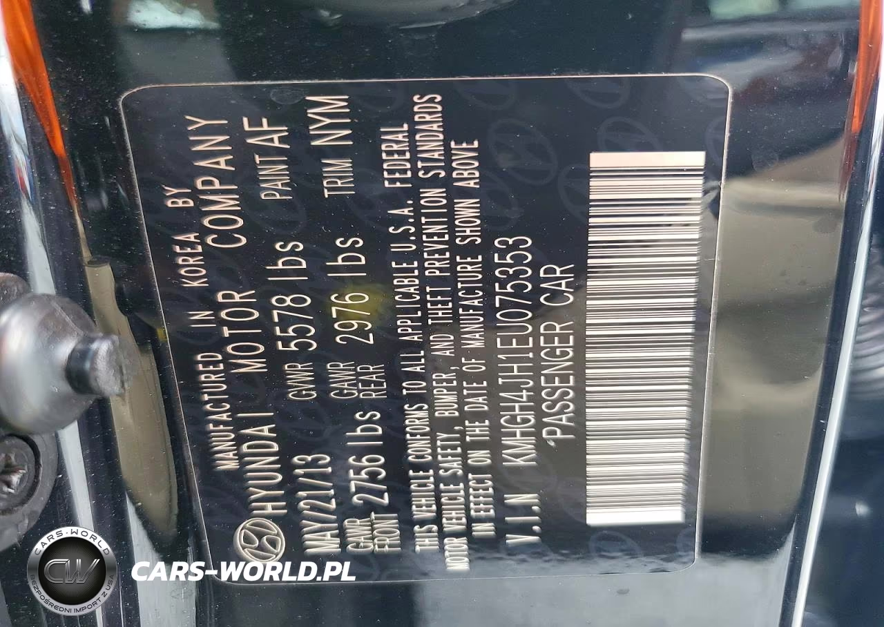 2014 Hyundai Equus Signature VIN:KMHGH4JH1EU075353 - 13