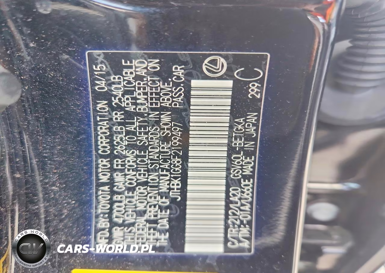 2015 Lexus Es 350 VIN:JTHBK1GG8F2199497 - 12