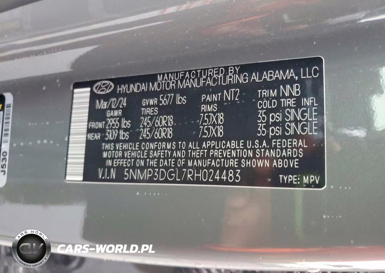2024 Hyundai Santa Fe Xrt VIN:5NMP3DGL7RH024483 - 13