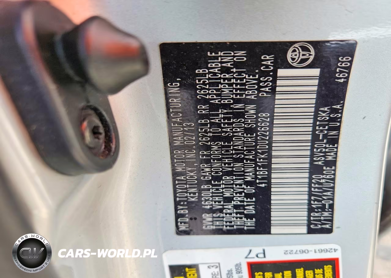 2013 Toyota Camry Se VIN:4T1BF1FK1DU226628 - 13