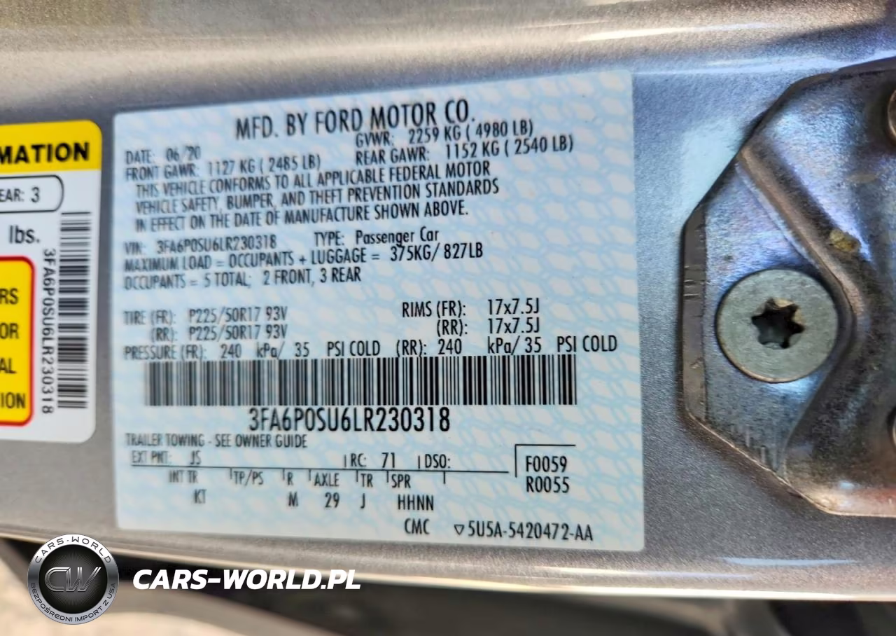 2020 Ford Fusion Titanium VIN:3FA6P0SU6LR230318 - 12