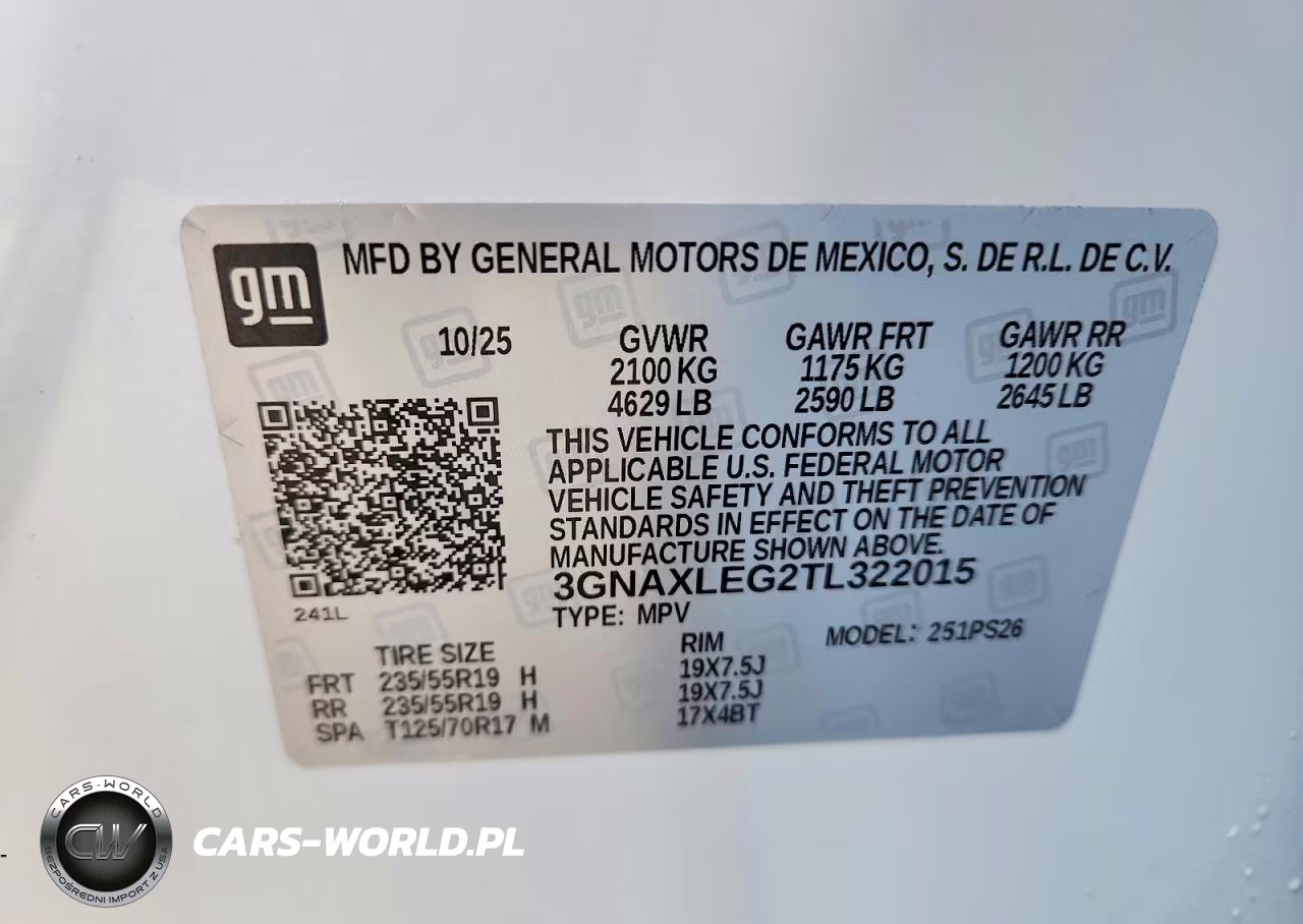 2026 Chevrolet Equinox Rs VIN:3GNAXLEG2TL322015 - 13