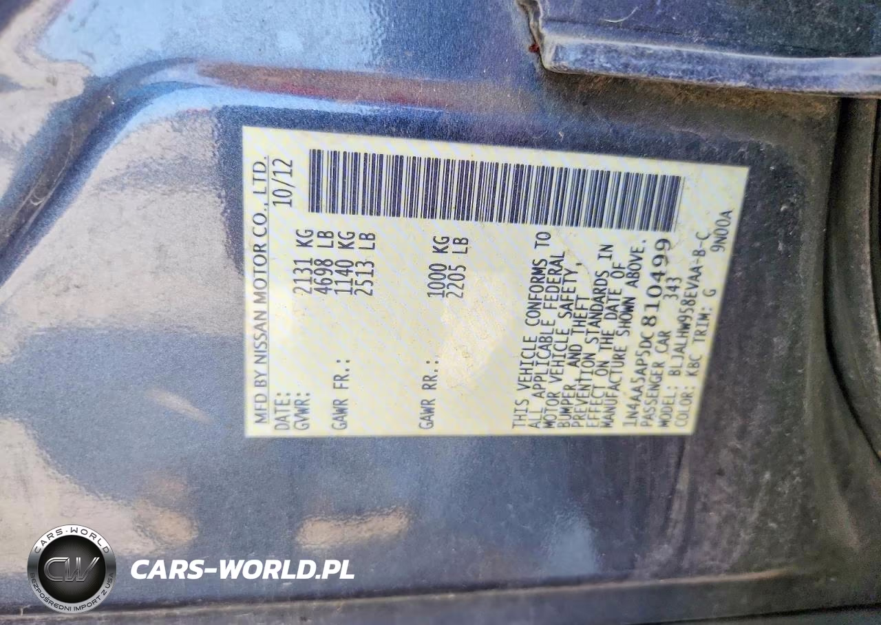 2013 Nissan Maxima 3.5 S VIN:1N4AA5AP5DC810499 - 13