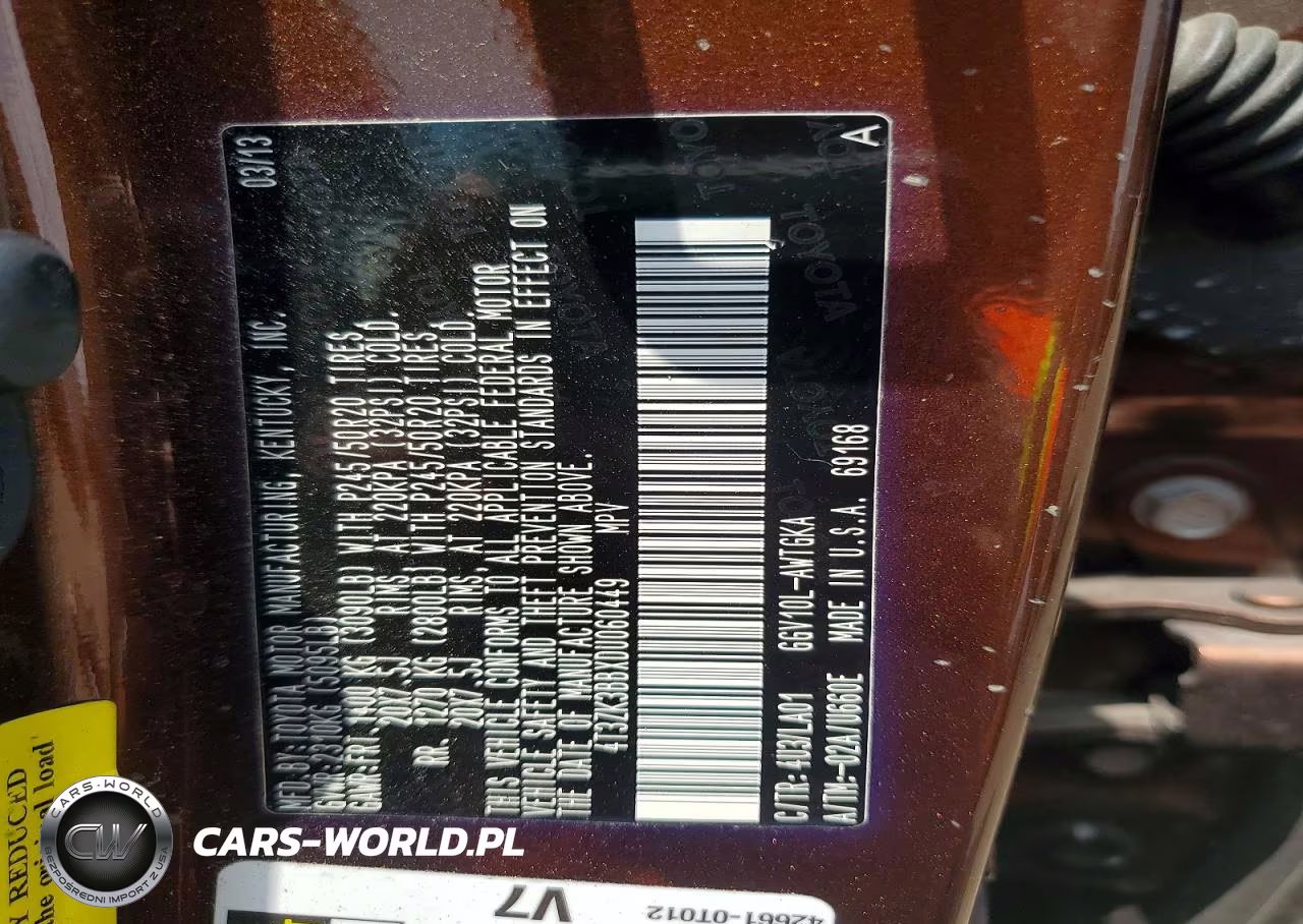 2013 Toyota Venza Xle VIN:4T3ZK3BBXDU060449 - 13