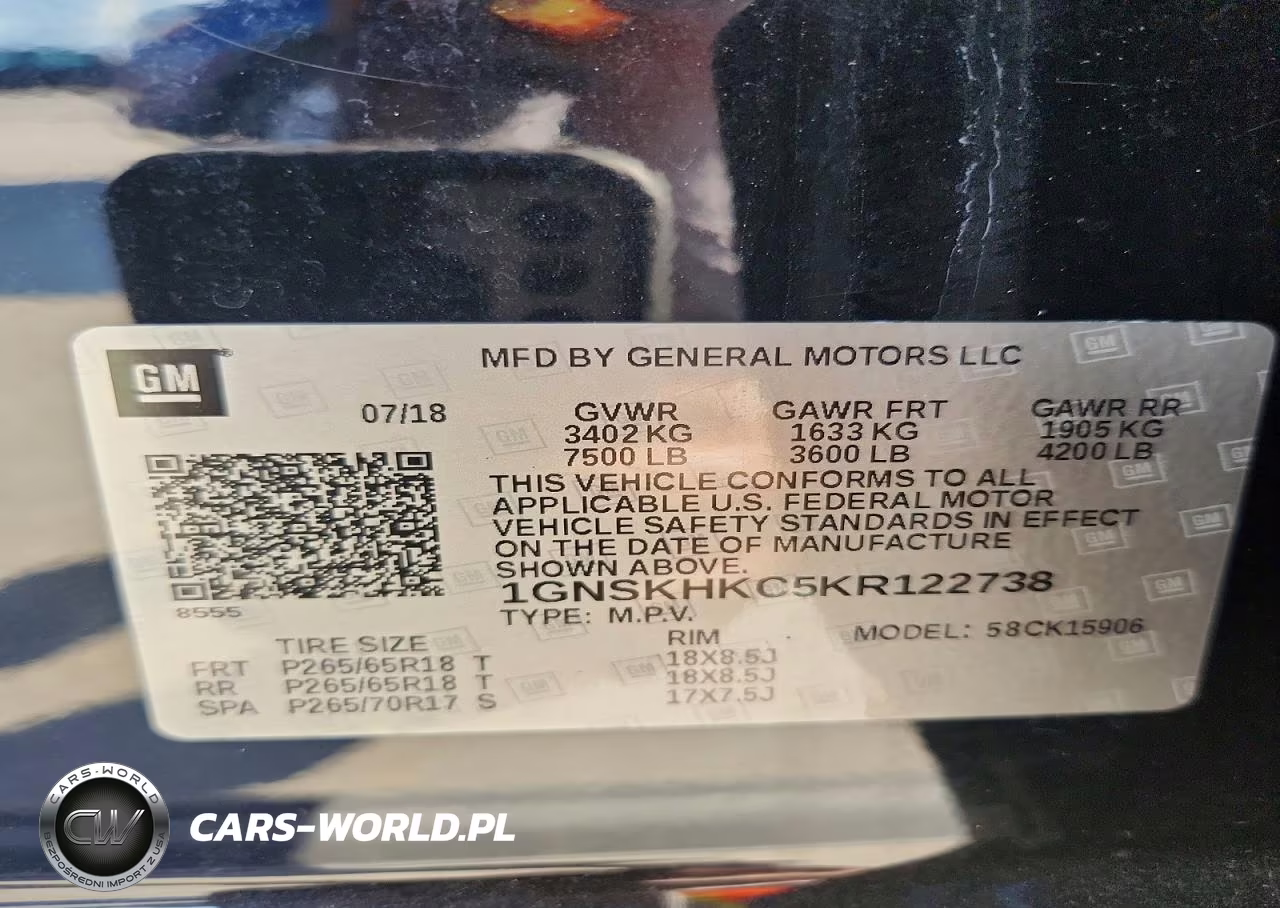 2019 Chevrolet Suburban K1500 Lt VIN:1GNSKHKC5KR122738 - 12