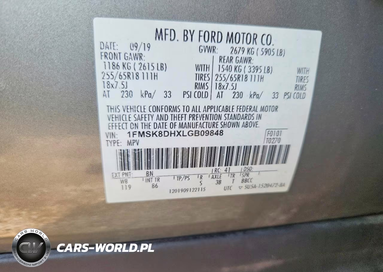 2020 Ford Explorer Xlt VIN:1FMSK8DHXLGB09848 - 12