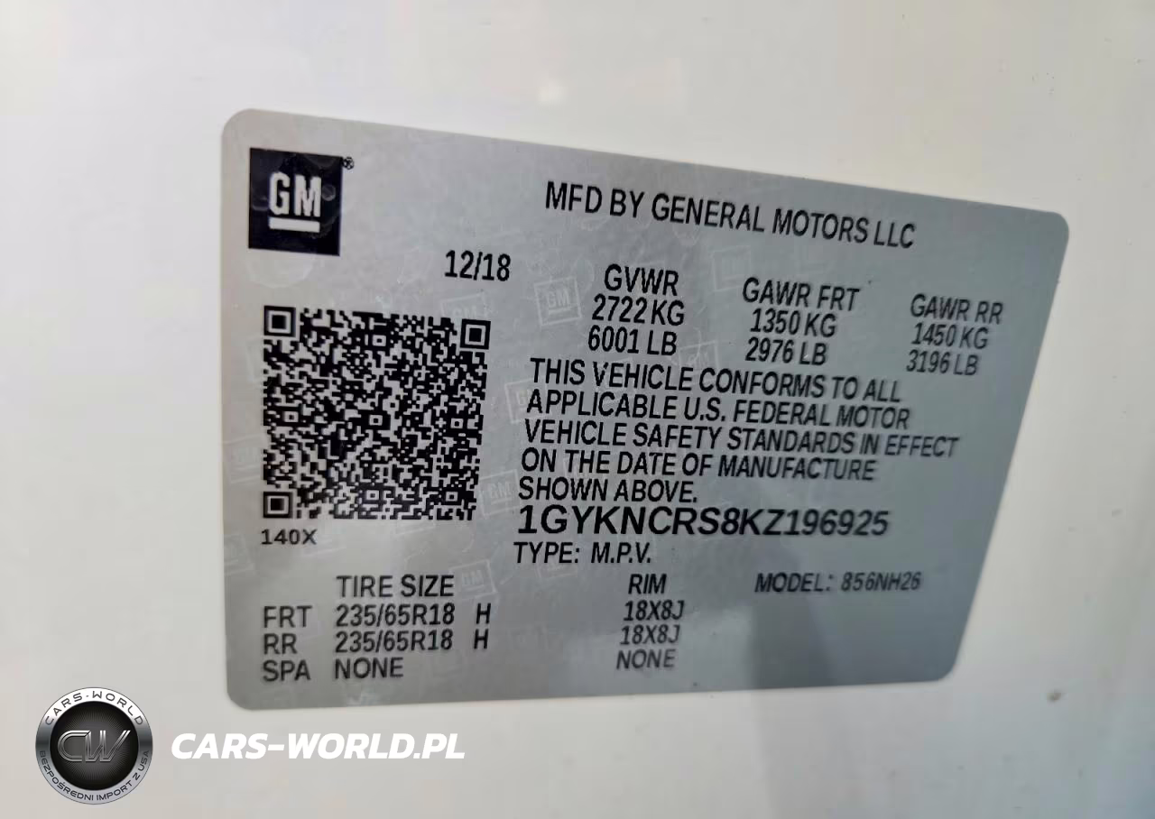 2019 Cadillac Xt5 Luxury VIN:1GYKNCRS8KZ196925 - 13