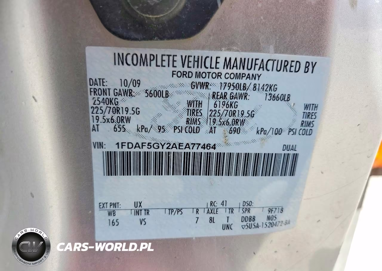 2010 Ford F550 Super Duty VIN:1FDAF5GY2AEA77464 - 13