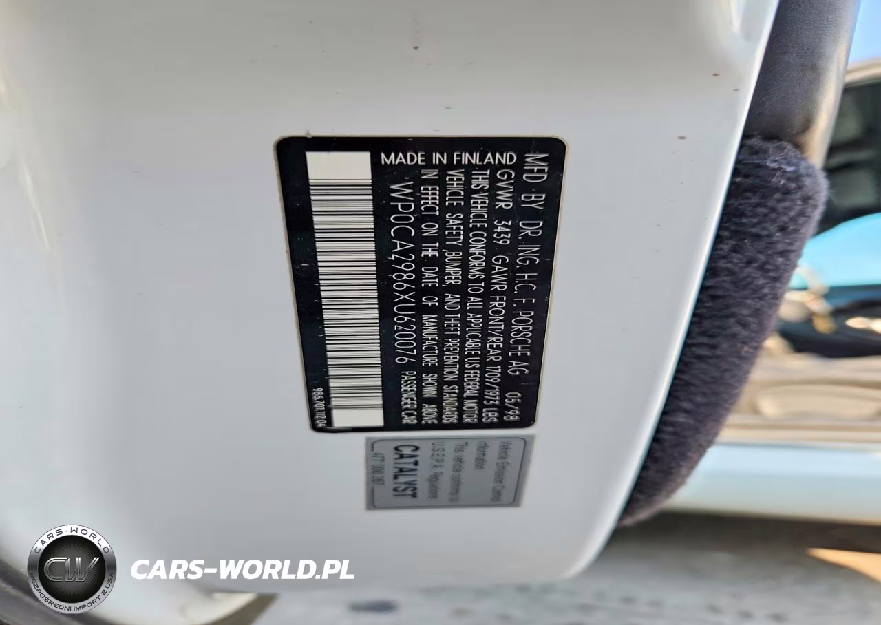 1999 Porsche Boxster VIN:WP0CA2986XU620076 - 12