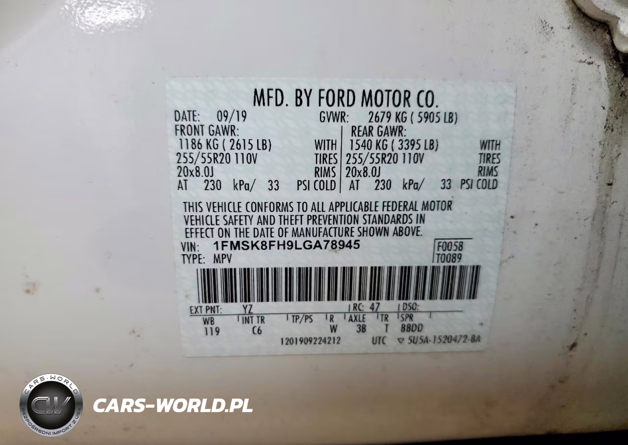 2020 Ford Explorer Limited VIN:1FMSK8FH9LGA78945 - 14