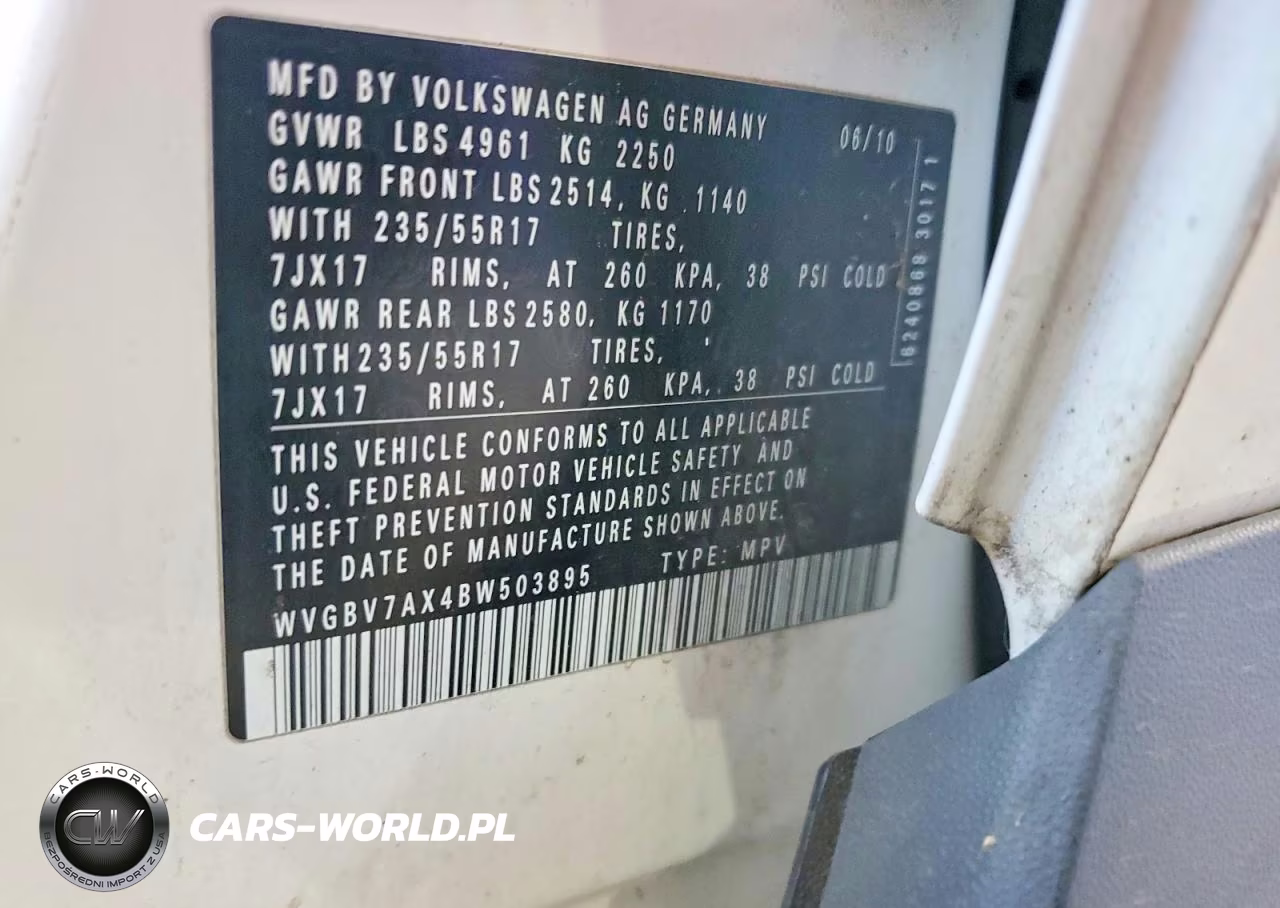 2011 Volkswagen Tiguan S VIN:WVGBV7AX4BW503895 - 12
