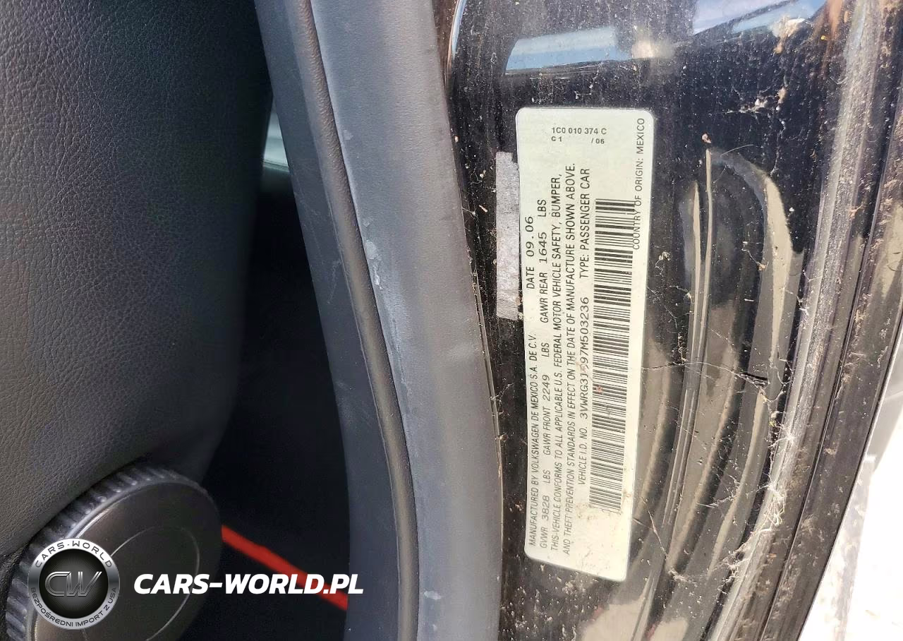 2007 Volkswagen New Beetle 2.5L Option Package 1 VIN:3VWRG31C97M503236 - 12