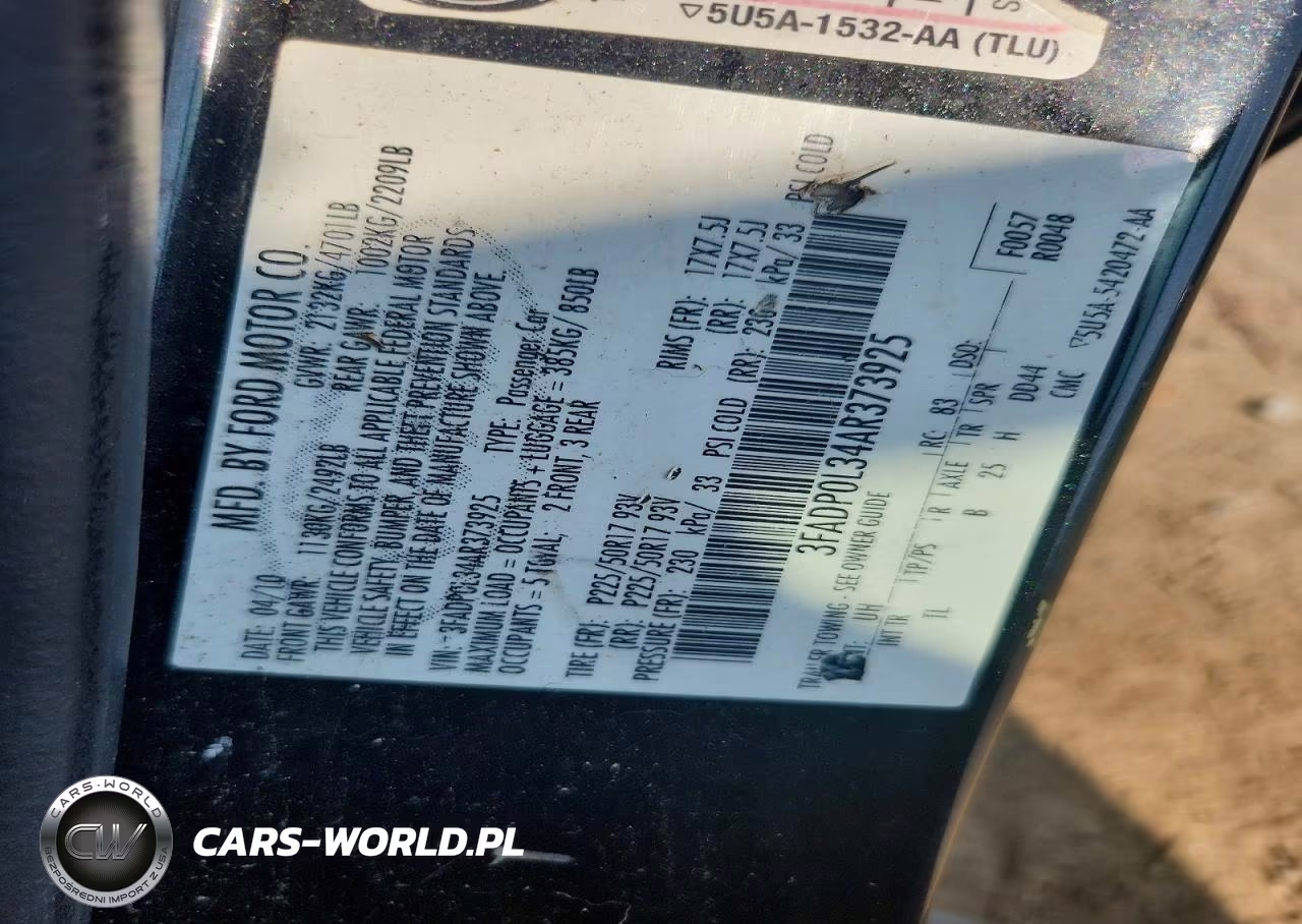2010 Ford Fusion Hyb VIN:3FADP0L34AR373925 - 12