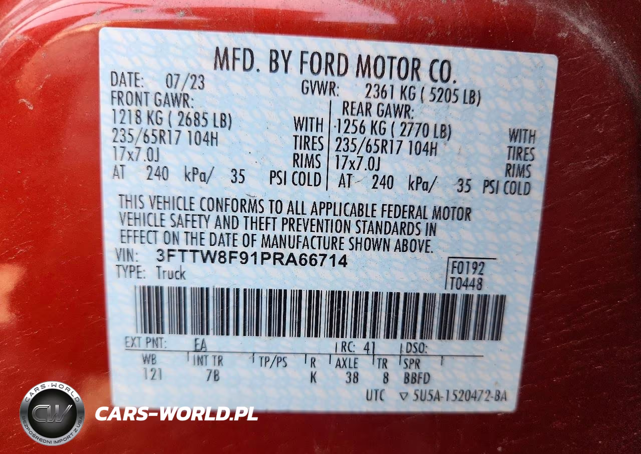 2023 Ford Maverick Xl VIN:3FTTW8F91PRA66714 - 13