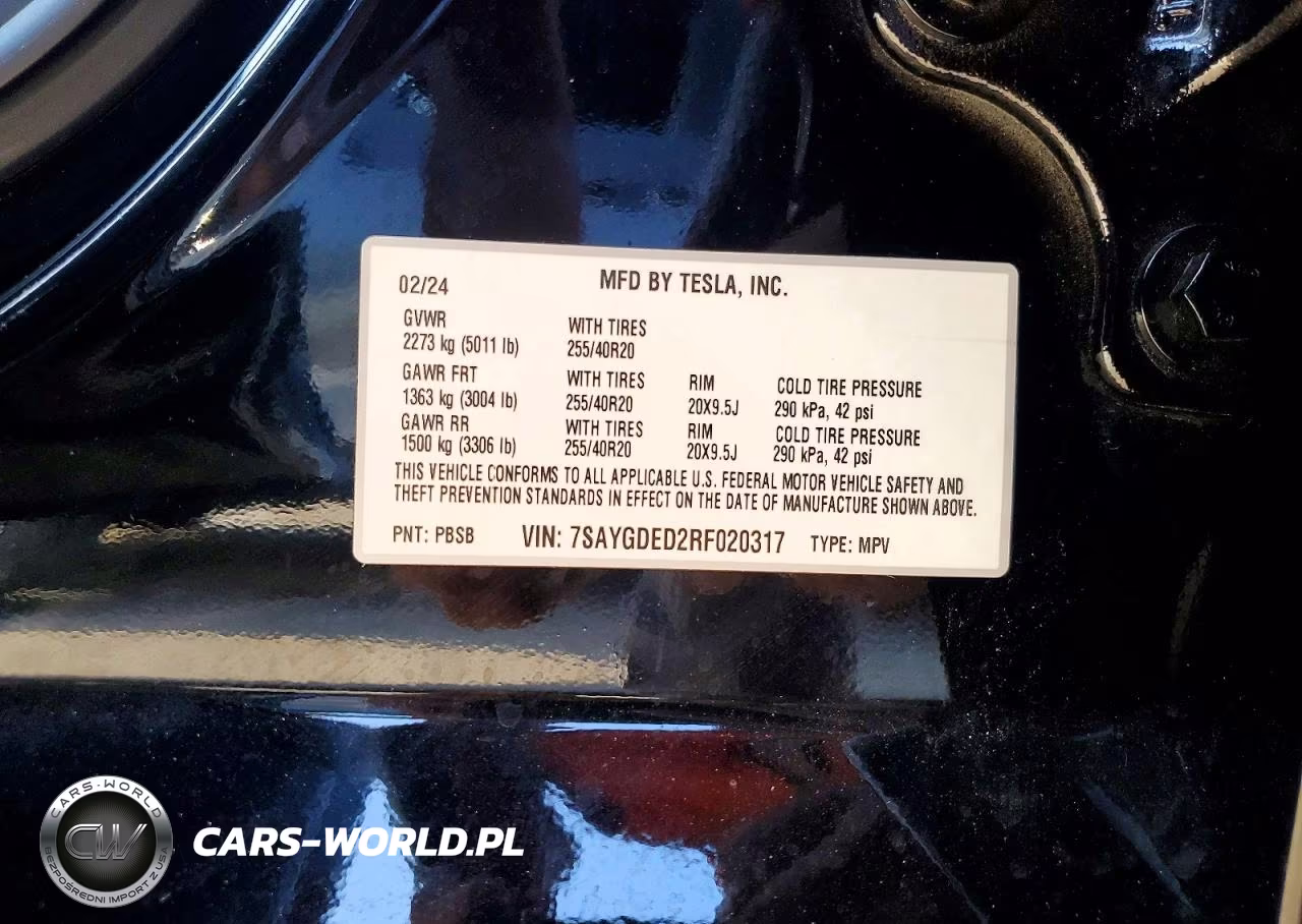 2024 Tesla Model Y VIN:7SAYGDED2RF020317 - 12