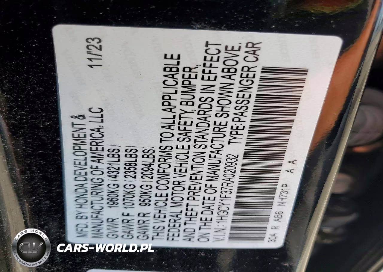 2024 Honda Accord Ex VIN:1HGCY1F37RA020932 - 12