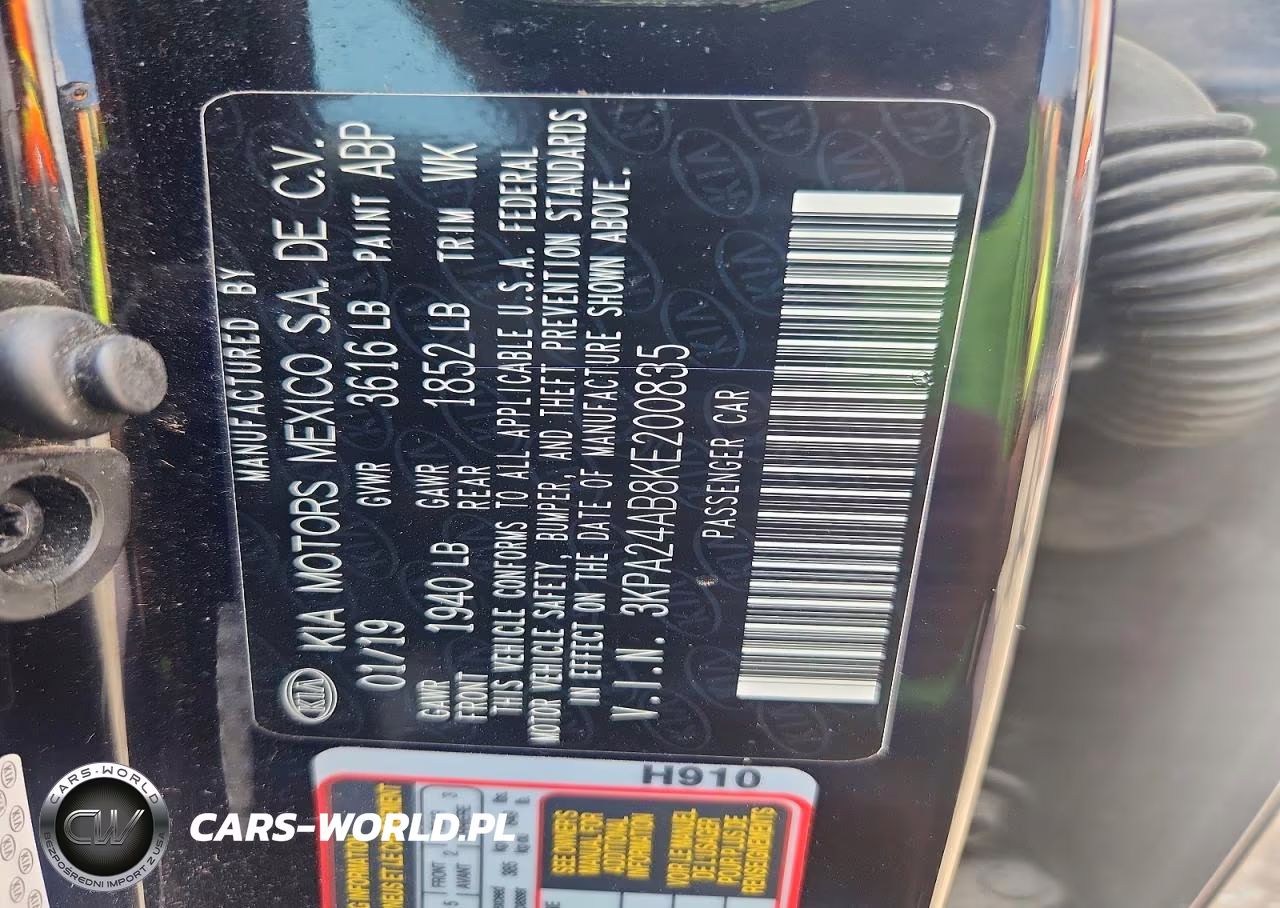 2019 Kia Rio S VIN:3KPA24AB8KE200835 - 12