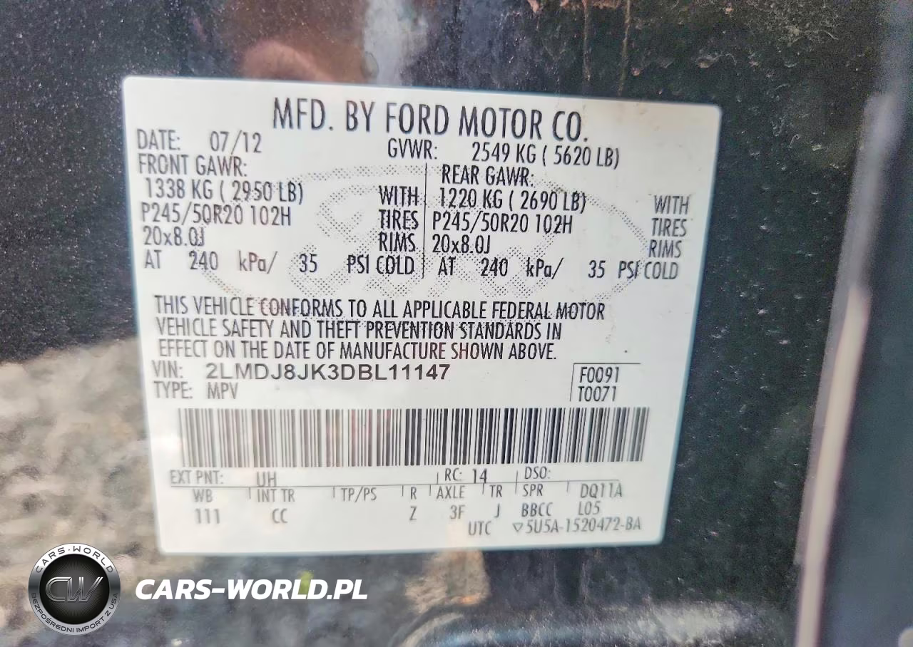2013 Lincoln Mkx VIN:2LMDJ8JK3DBL11147 - 13