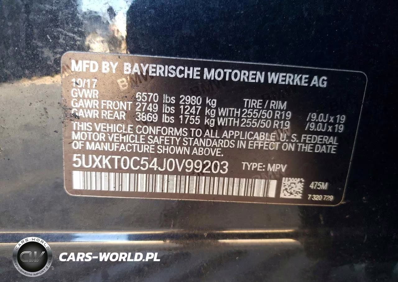 2018 BMW X5 Xdr40E VIN:5UXKT0C54J0V99203 - 13