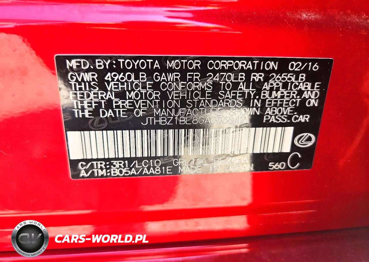 2016 Lexus Gs 350 Base VIN:JTHBZ1BL8GA003842 - 12